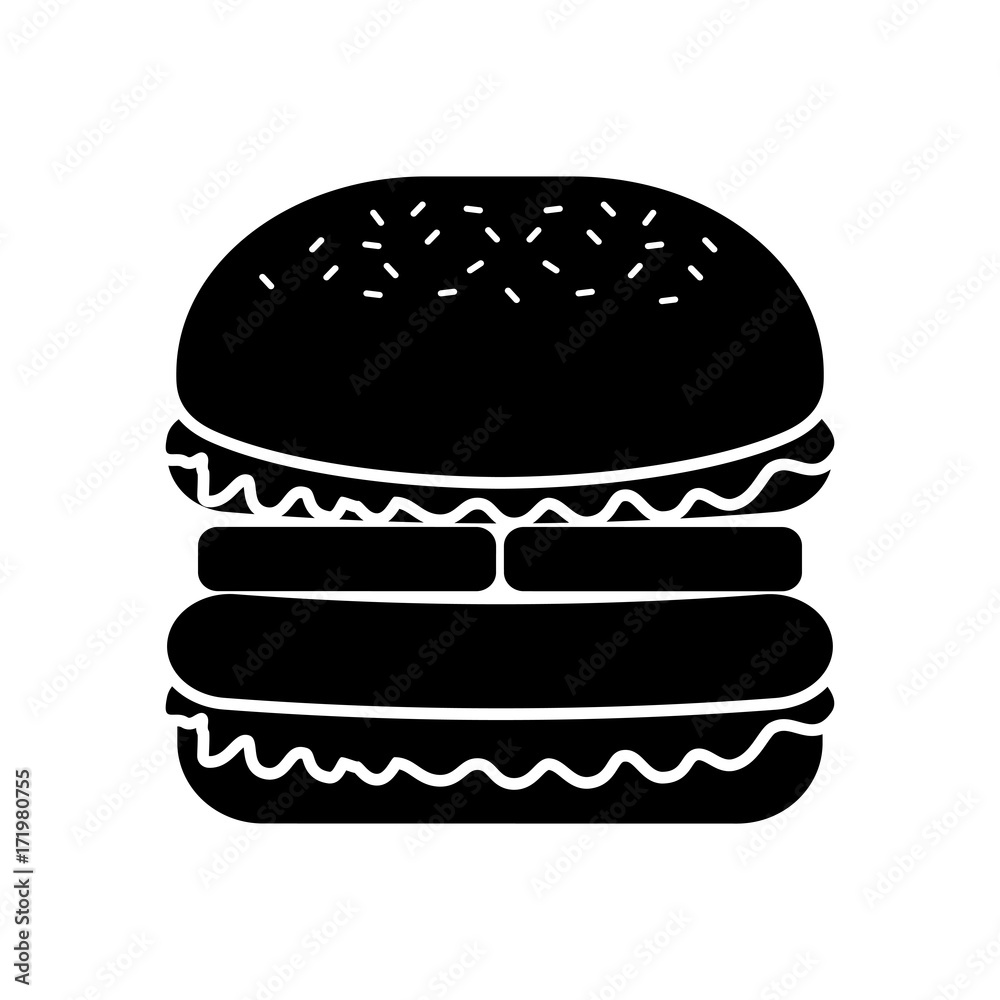 burger fast food tasty delicious snack lunch vector illustration burger fast food tasty delicious snack lunch vector illustration