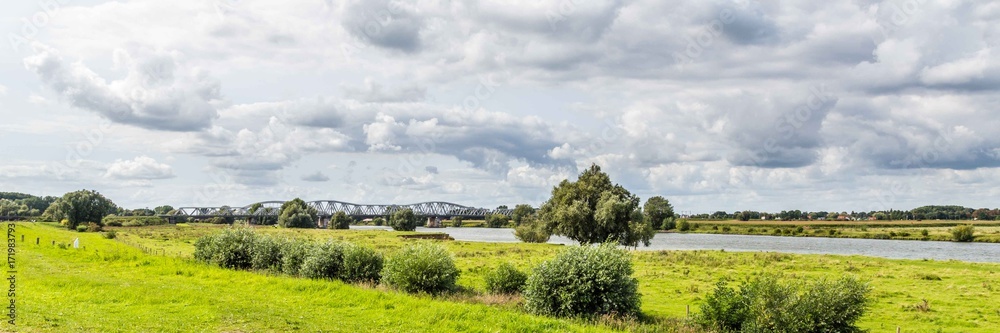 Dutch landscape with bridge