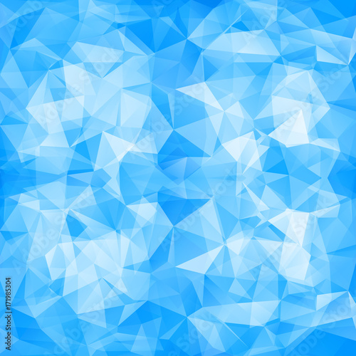 Blue triangular abstract background. Trendy vector illustration.