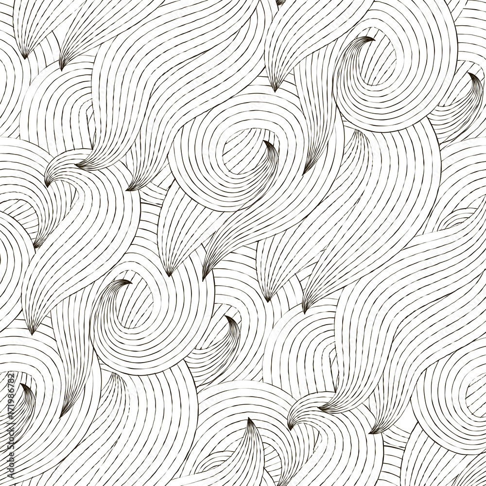 Seamless Wave Hand-drawn Pattern