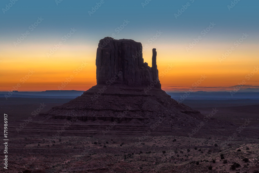 Sunrise view at Monument Valley,  Arizona,USA.