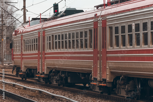 Red passenger train