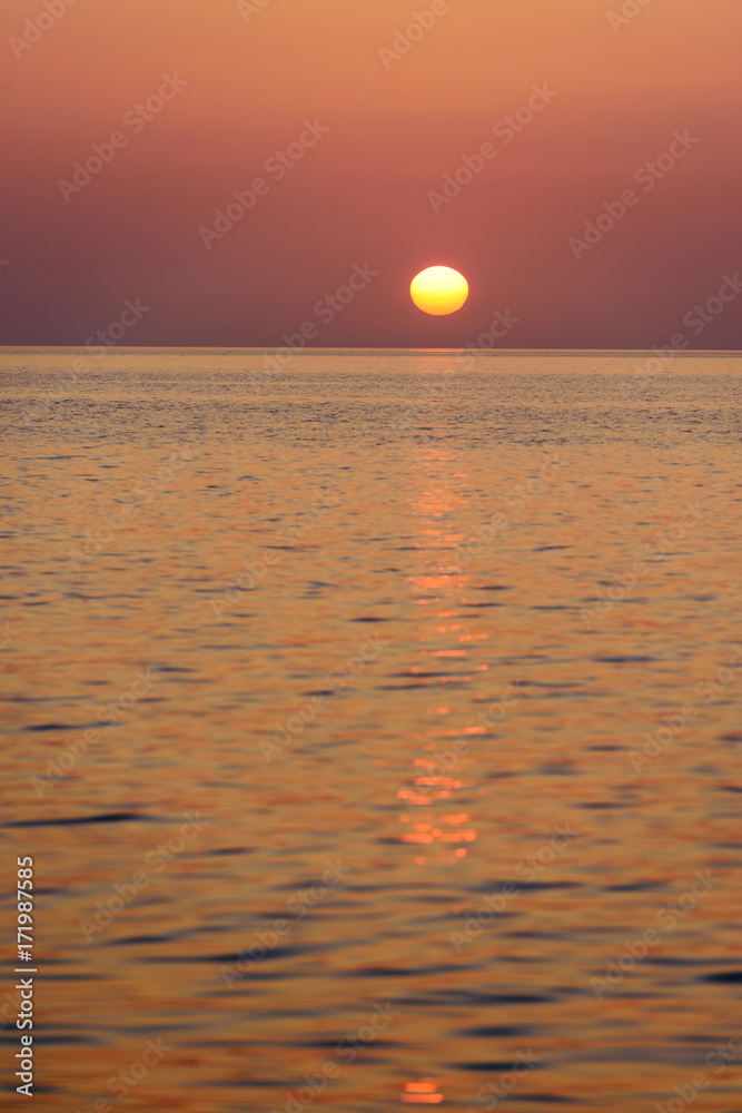 Dramatic sunset over the Black Sea Dramatic sunset over the Black Sea