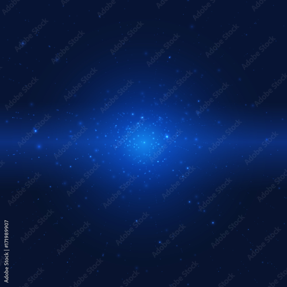 Vector night sky cosmos background. Space galaxy or universe sars illustration
