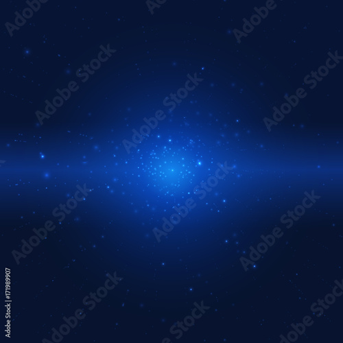 Vector night sky cosmos background. Space galaxy or universe sars illustration