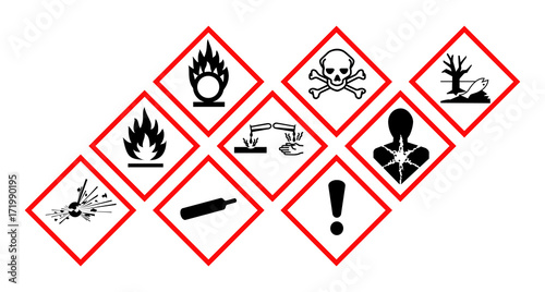 Pictogrammes danger GHS.