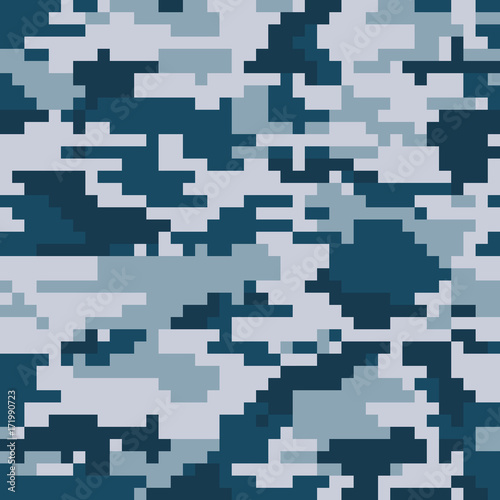 Digital pixel camouflage photo