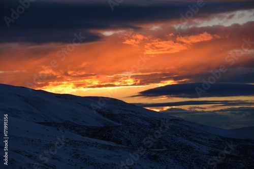 atardecer en sierra nevada, granada