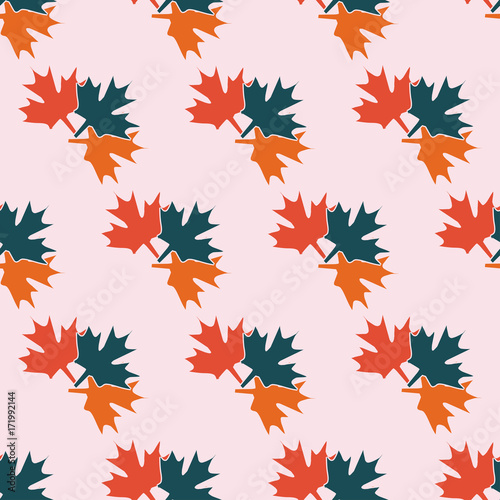 symmetric vector autumn seamless pattern pastel colors for design