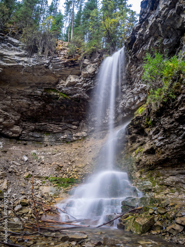 Beautiful Troll Falls in Kananaskis Country  Alberta Canada.