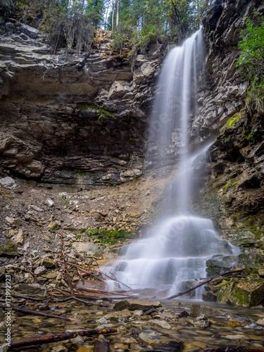 Beautiful Troll Falls in Kananaskis Country  Alberta Canada.