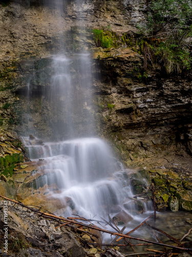 Beautiful Troll Falls in Kananaskis Country  Alberta Canada.