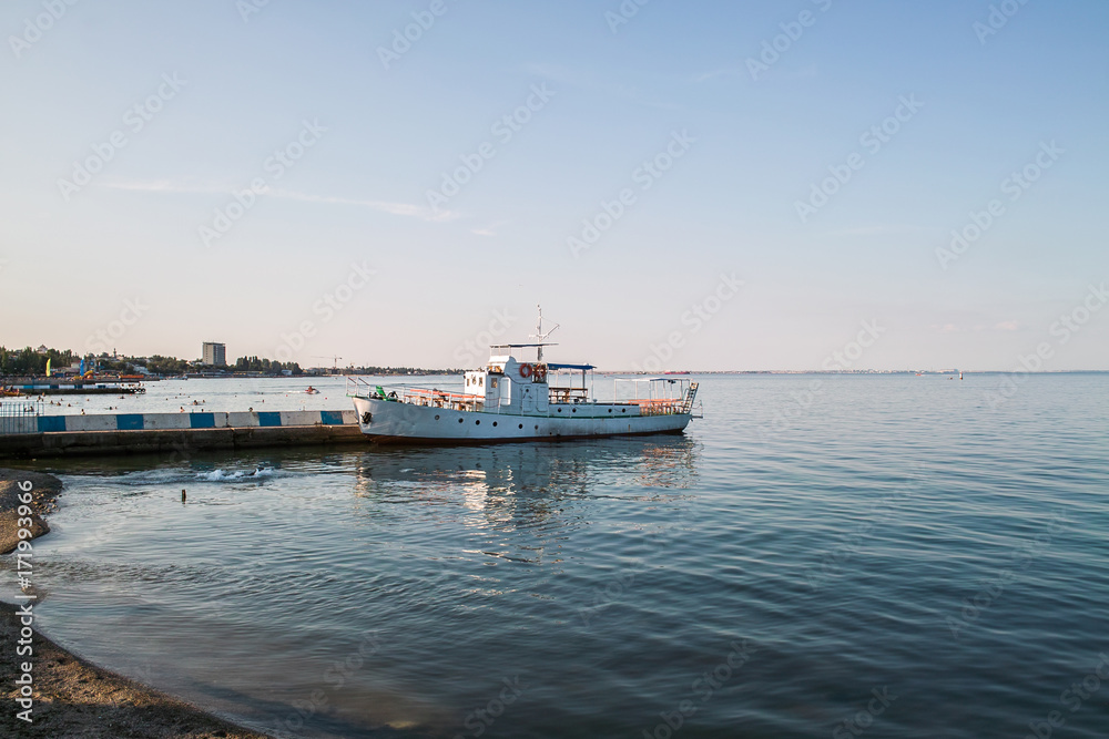 Cruise boat in Feodosia, Crimea, Russia