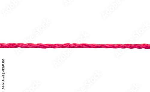 close up of a rope on white background