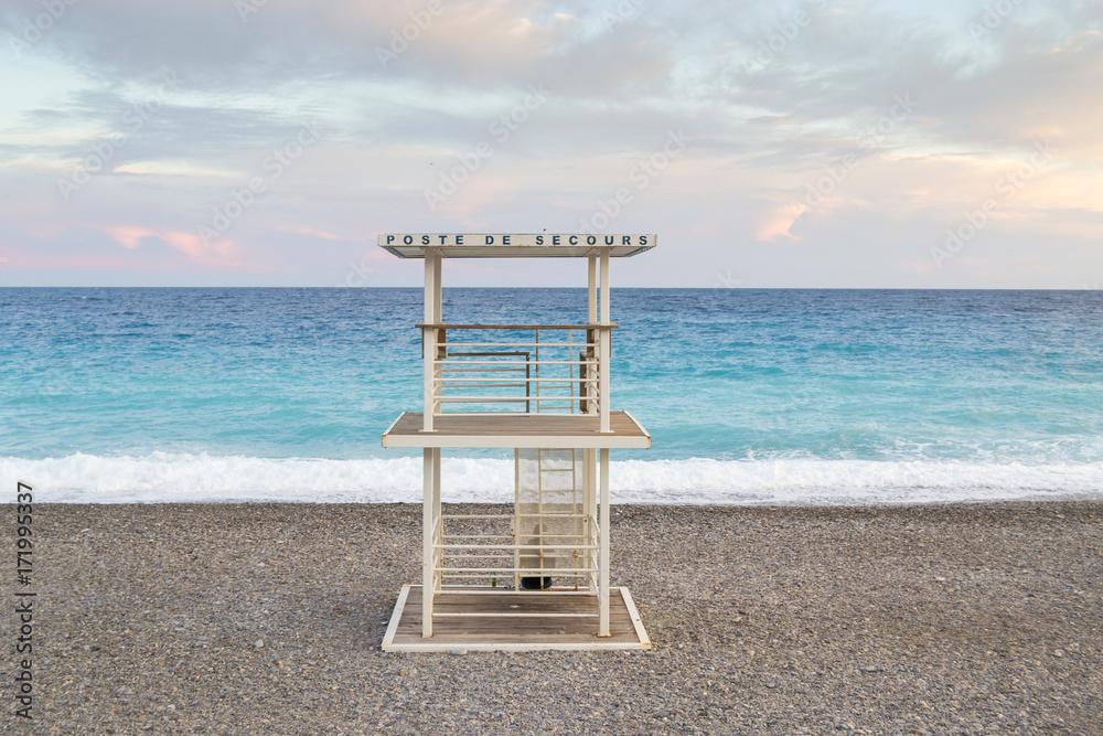 Lifeguard Tower in Nice, France Lifeguard Tower in Nice, France