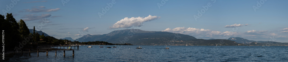 Panorama of Garda Lake, Garda Lake, Italy, Europe