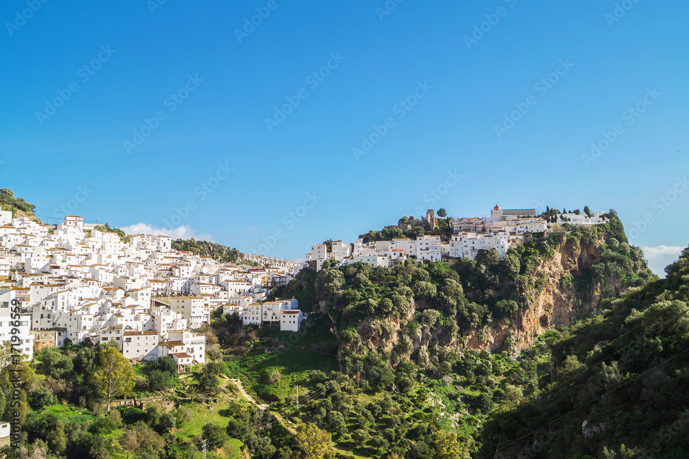 Typical andalusian white village Casares