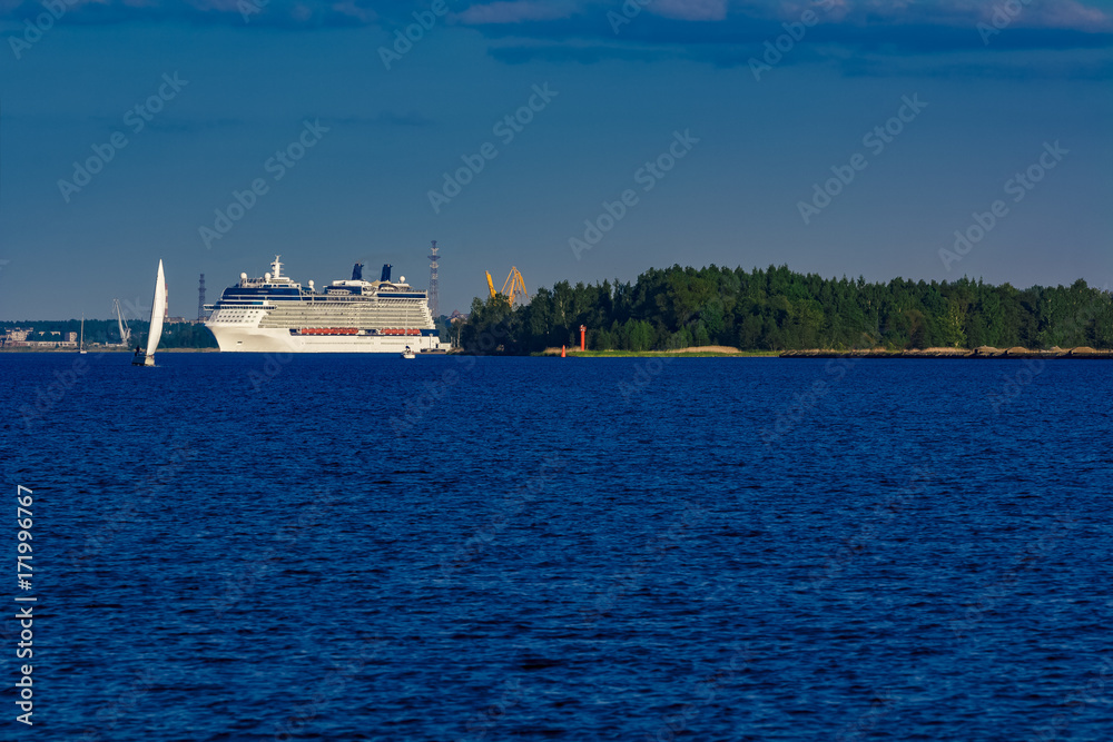 White giant cruise liner White giant cruise liner
