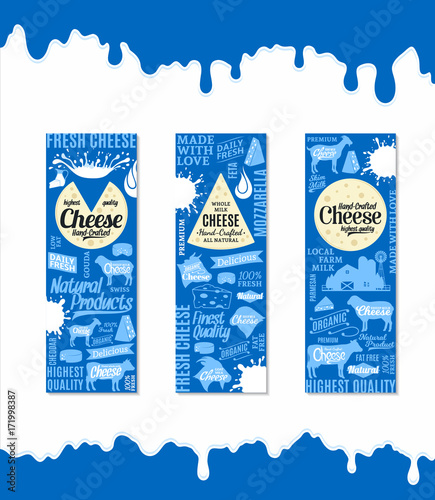 Vector cheese banners
