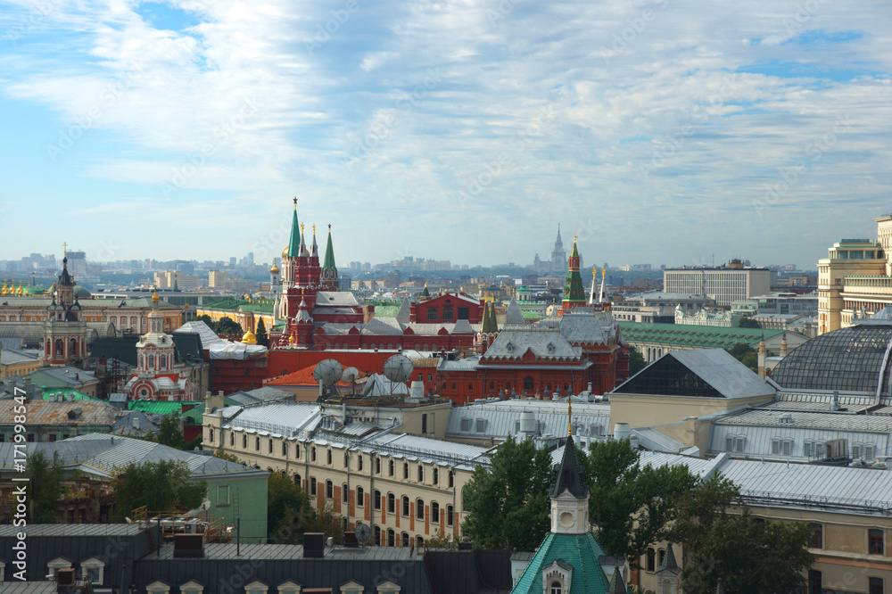 Obraz premium View of Moscow from the observation platform of the store 