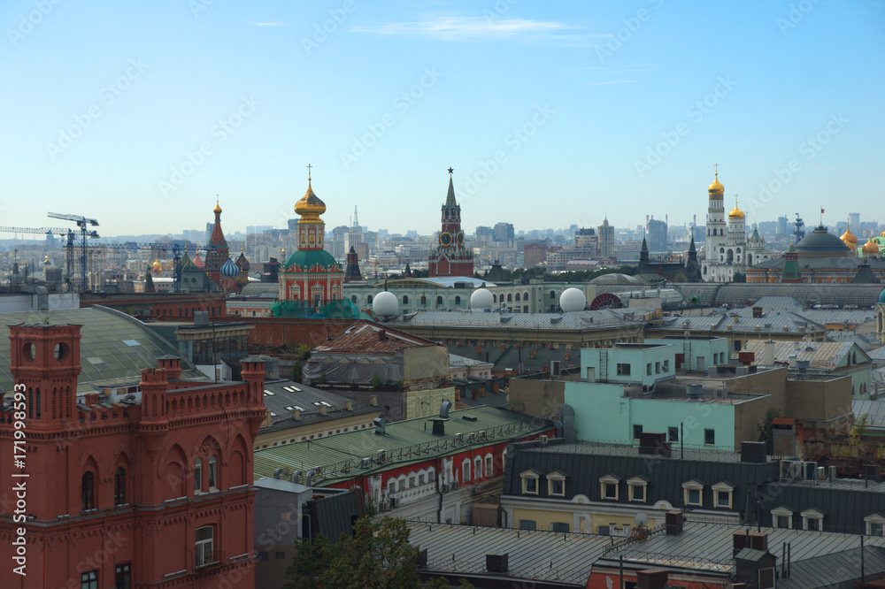 View of Moscow from the observation platform of the store 