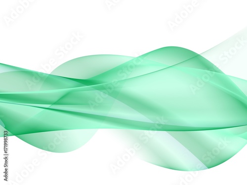  Abstract green wave background 