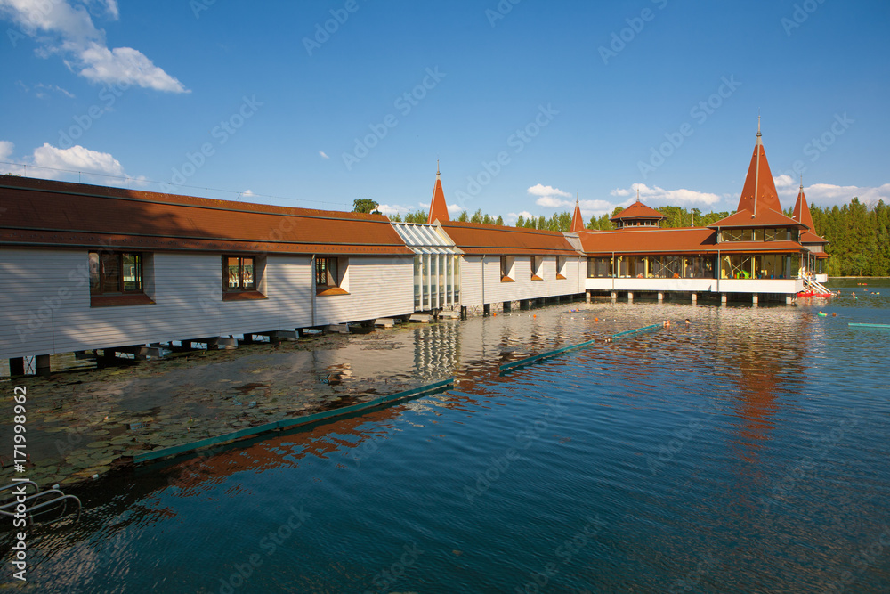 The Heviz Spa in Hungary. Lake Heviz is the 2nd largest natural thermal  lake in the world.