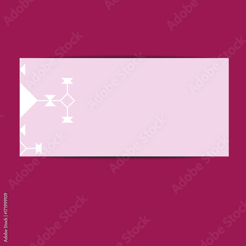 Banner with aztec pattern in simple style