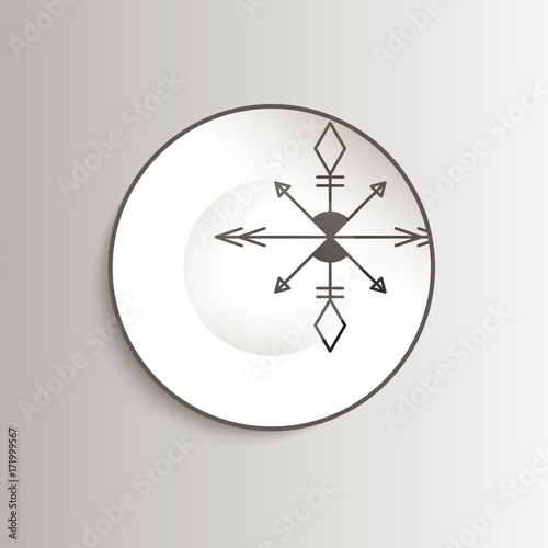 Plate with aztec pattern