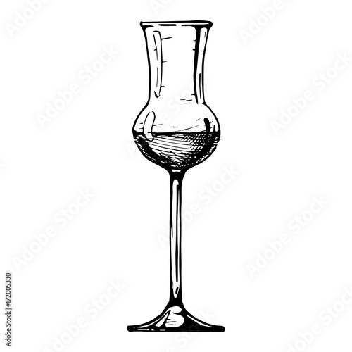 illustration of Grappa glass
