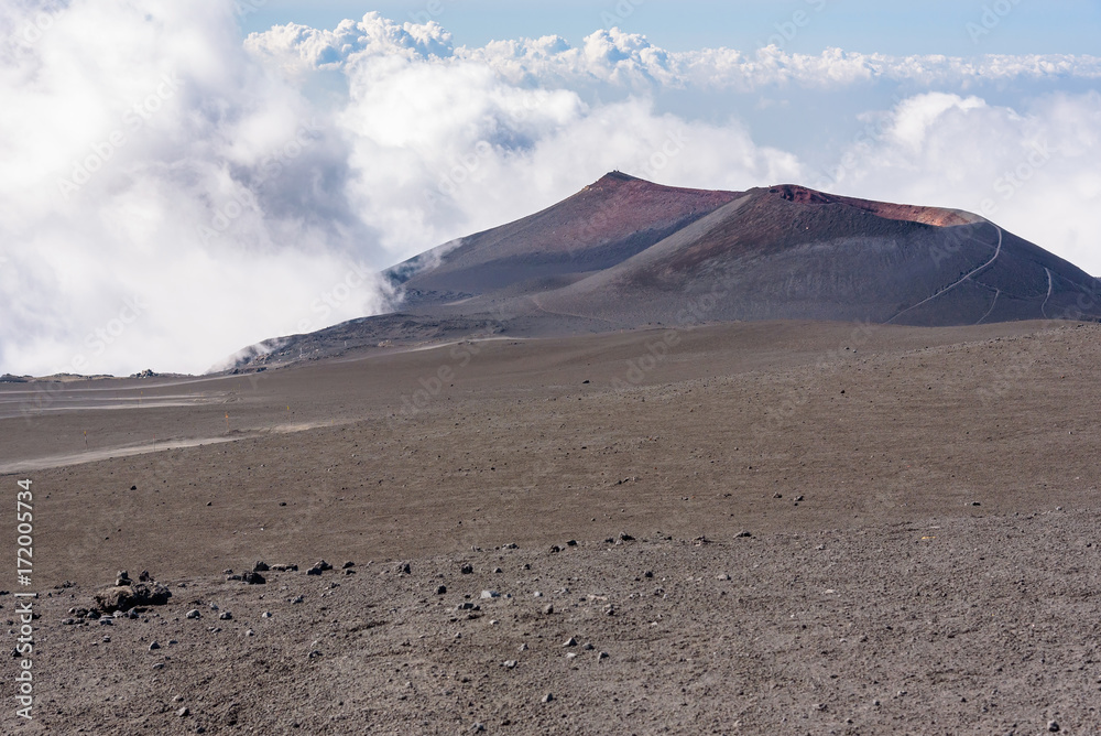 Amazing view of the Mount Etna craters