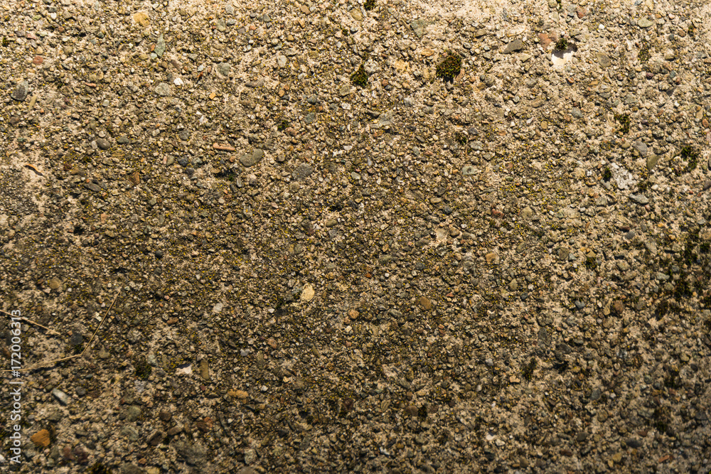 Close up of weathered outdoor concrete in the woods Close up of weathered outdoor concrete in the woods