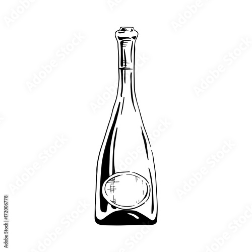 illustration of champagne bottle