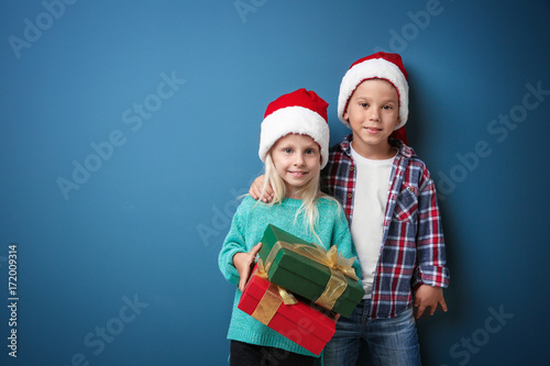 Cute little children with C...