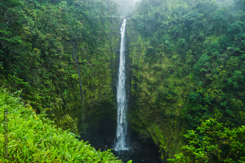 Rainy waterfall