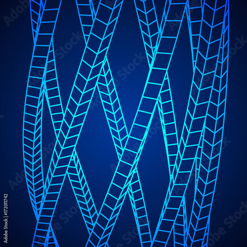 Low poly truss structure wireframe mesh background. Scinece and tech vector illustration.
