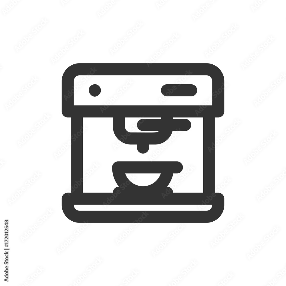 Coffee Line - Espresso Machine Icon Coffee Line - Espresso Machine Icon