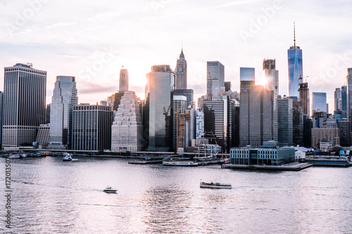 New York City Skyline at Sunset 