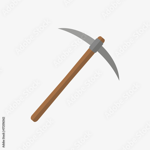 Pickaxe icon. Vector. Isolated.