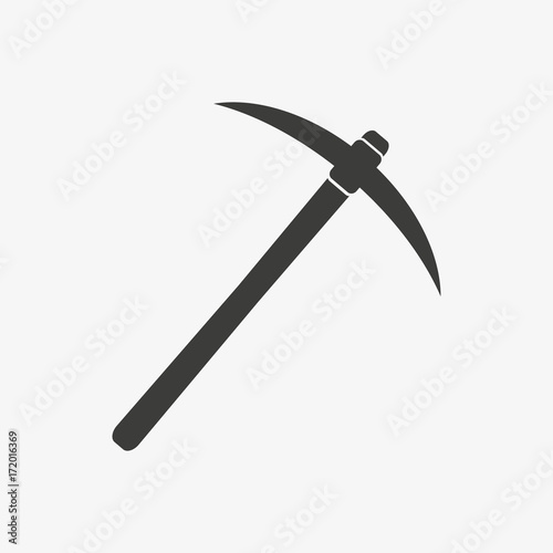 Pickaxe icon. Vector. Isolated.