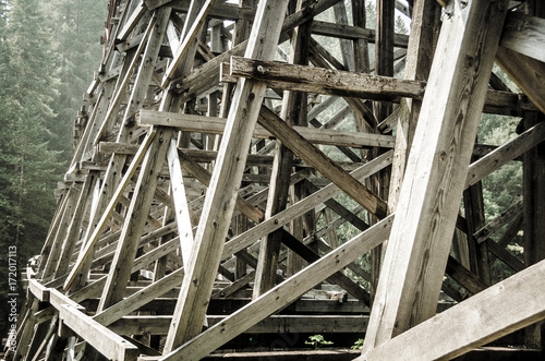 Kinsol Trestle support bracing and woodwork