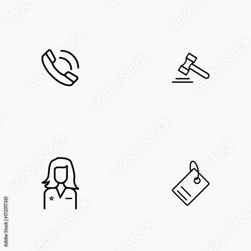 E-commerce line icon set