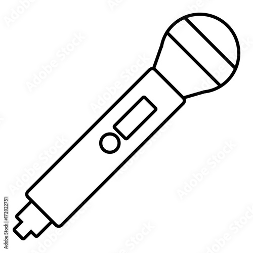 Microphone icon , outline style