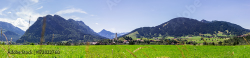Great village-mountains panorama of Pfronten, Allgäu