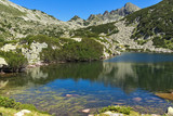 Amazing Panorama with  Valyavishko Lake and Dzhangal peak, Pirin Mountain, Bulgaria