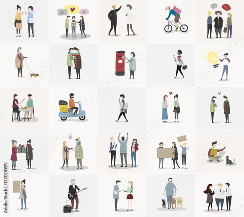 Vector set of illustrated people