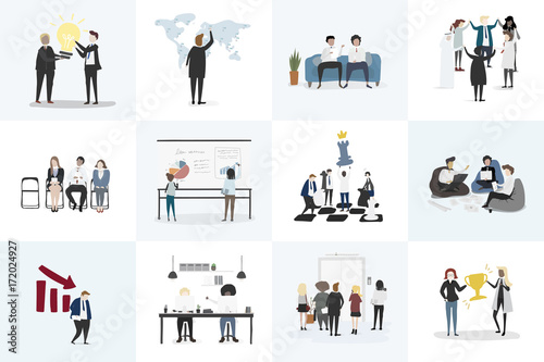 Vector collection of business people