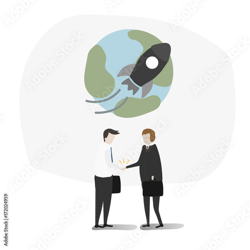 Vector collection of business people