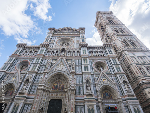 Cathedral of Santa Maria del Fiore in Florence on Duomo Square - biggest attraction in the city