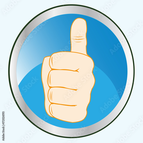 Button with gesture by hand